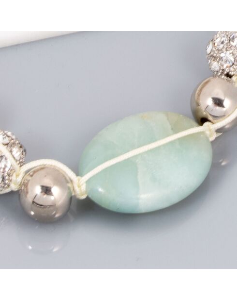 Armband Tibetis in Silber/Mintgrün