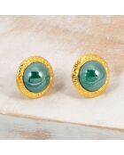 Pendientes Medios dorados/verdes