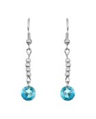 Boucles d'oreilles Orisol argenté/turquoise