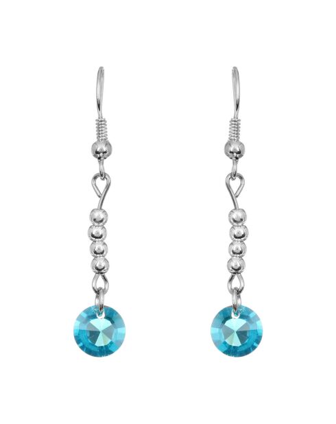 Boucles d'oreilles Orisol argenté/turquoise