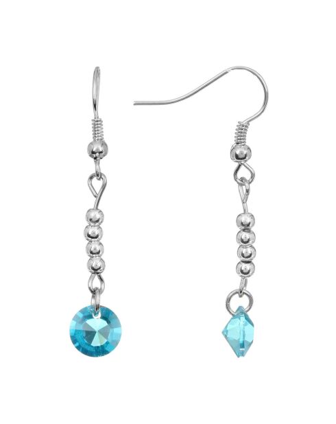 Boucles d'oreilles Orisol argenté/turquoise