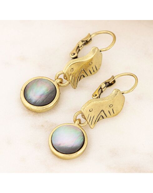 Boucles d'oreilles Shell Rocks dorées
