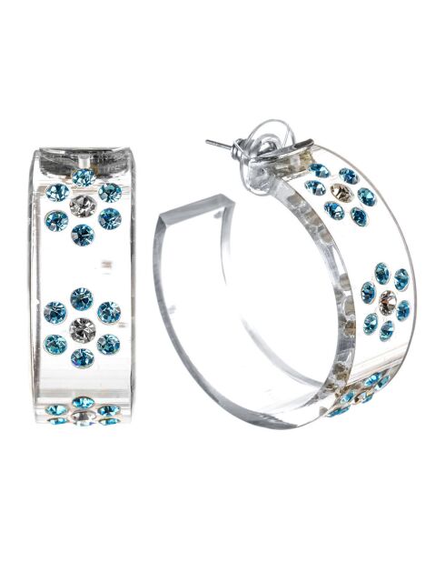 Soniata transparente/himmelblaue Ohrringe