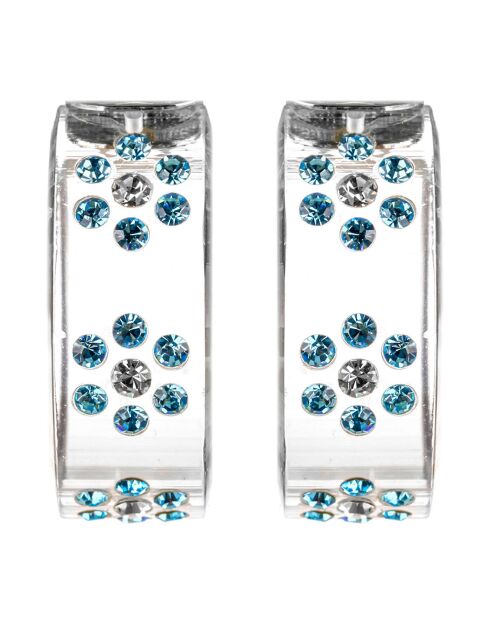 Soniata transparente/himmelblaue Ohrringe