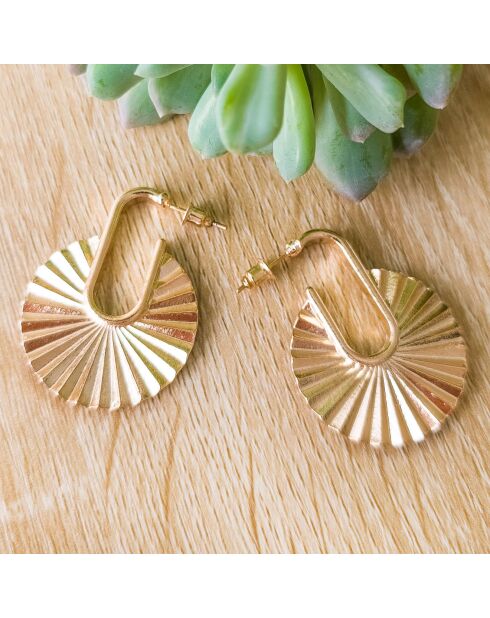 Boucles d'oreilles Kyotis en Acier dorées