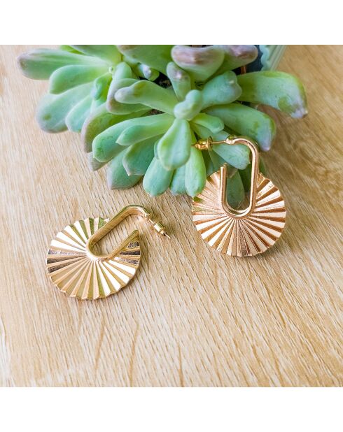 Boucles d'oreilles Kyotis en Acier dorées