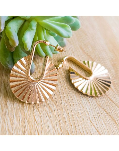 Boucles d'oreilles Kyotis en Acier dorées