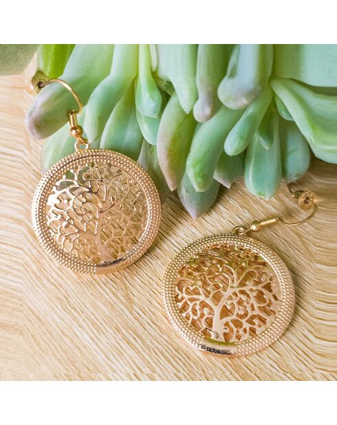 Boucles d'oreilles Natura dorées