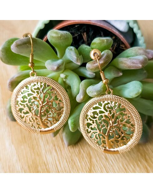 Boucles d'oreilles Natura dorées