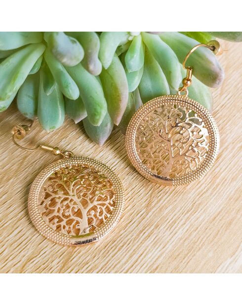Boucles d'oreilles Natura dorées