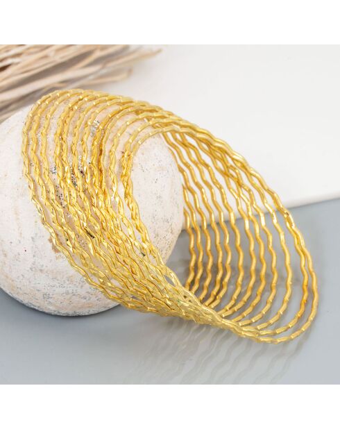 12 Bracelets Lanka dorés