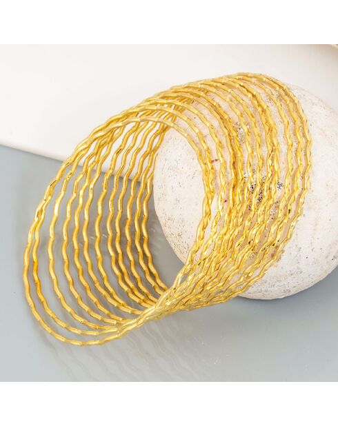 12 Bracelets Lanka dorés