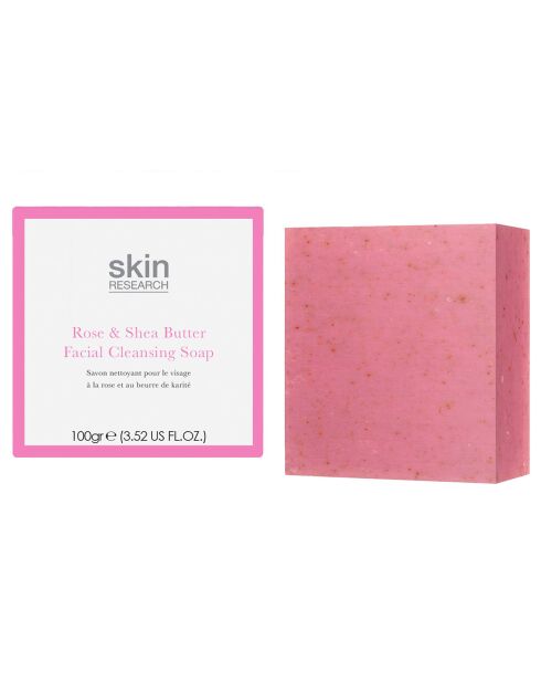 Jabón limpiador facial con manteca de karité y rosa de Provenza, 100 g