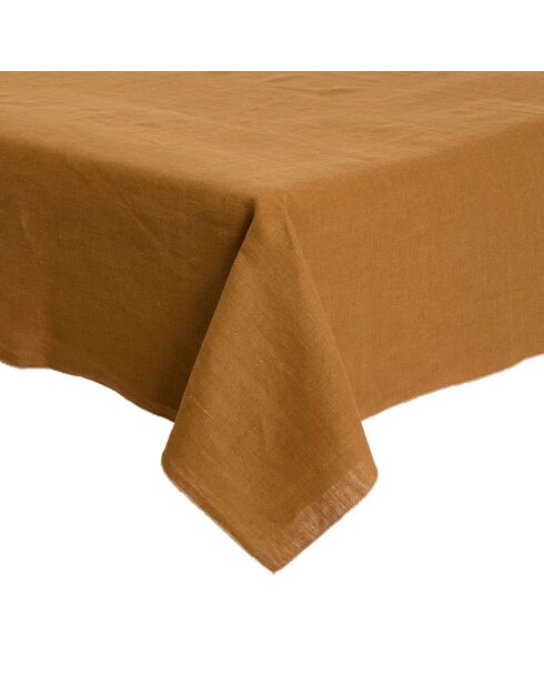 Nappe 100% Lin Venise tabac