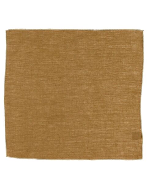 4 Serviettes de table 100% Lin Venise tabac - 40x40 cm