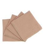 4 Serviettes de table 100% Lin Venise cimarron - 40x40 cm