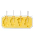 4 Moules à glaces Gelatéria multicolores - 23.5x9.5x3 cm