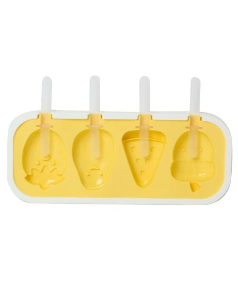 4 Moules à glaces Gelatéria multicolores - 23.5x9.5x3 cm