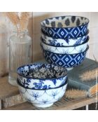 6 Bols en Porcelaine Majorelle bleus - D.11  cm