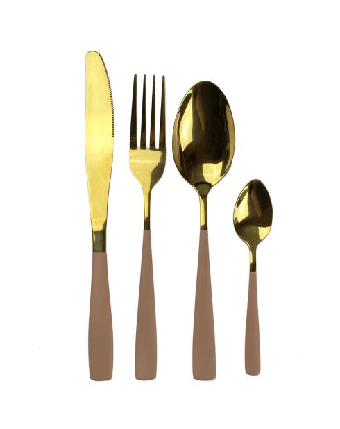 Ménagère Yokote marron - 24 pièces