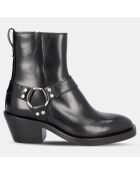 Boots en Cuir noires - Talon 5,5 cm