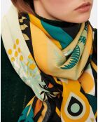 Foulard Palmier multicolore  90x90 cm
