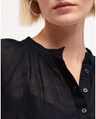 Blouse en Coton Bio Voile Toscane noire