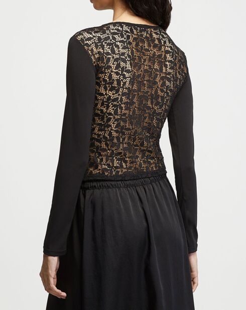 Top nero Lefkada Lace