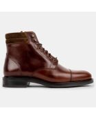 Boots en Cuir Gilford marron foncé