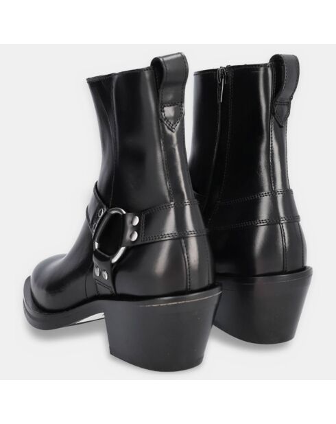 Boots en Cuir noires - Talon 5,5 cm