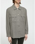 Chemise en Laine mélangée Landers Flannel gris foncé