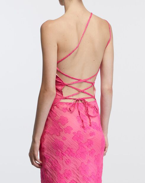 Camino top met roze bloemen