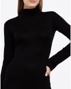 Robe Pull col roulé Bonbon noire