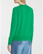 Cardigan 100% Cachemire Zacao vert emeraude