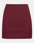 Jupe courte Nerea rouge foncé