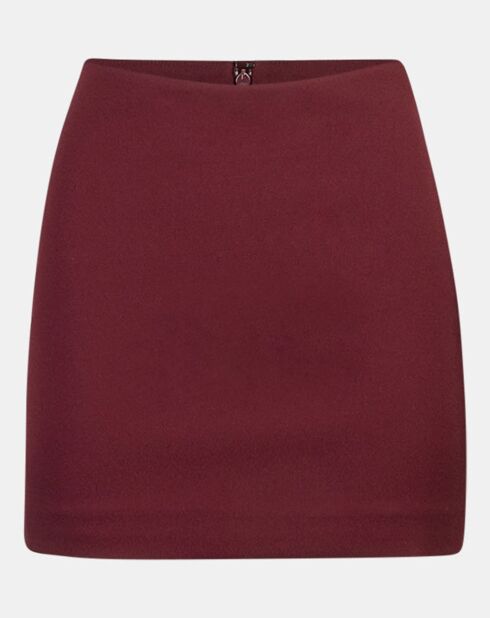 Jupe courte Nerea rouge foncé