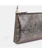 Sac en Cuir Serion Foil argenté/gris - 14x20x3 cm