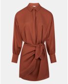 Robe mini Portefeuille Selma marron moyen