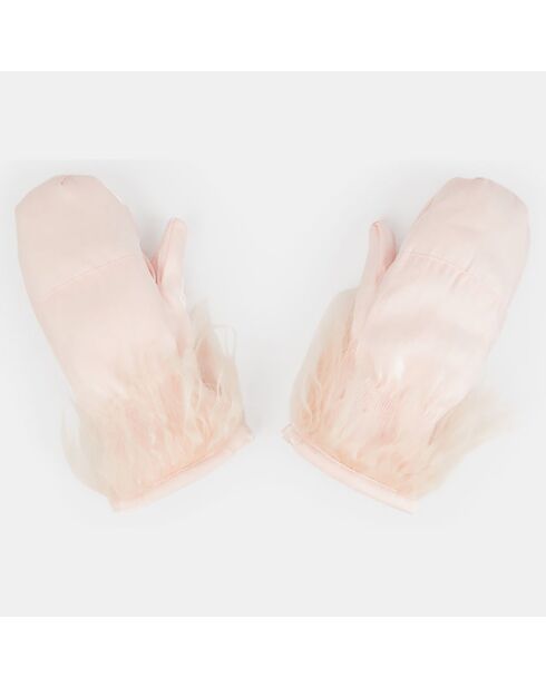 Moufles Shining Nylon Mongolia rose clair