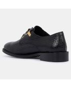 Derbies en Cuir python noires