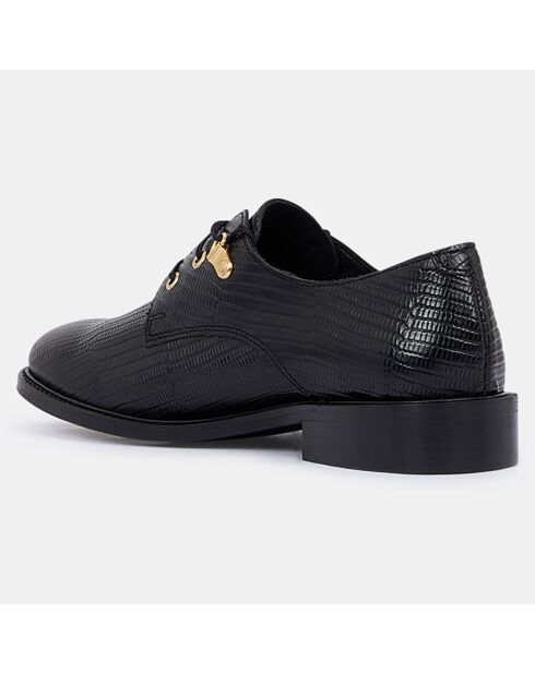 Derbies en Cuir python noires