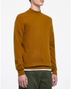 Pull 100% Cachemire col Montant Rachmok camel