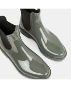 Boots de pluie vert kaki - Talon 4 cm