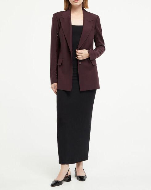 Veste en Laine mélangée Valentina bordeaux