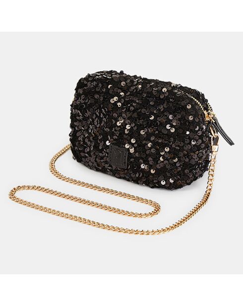 Sac Stone Petit Sequins noir - 11x16.5x9 cm