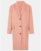 Manteau en Laine mélangée Double Fa Claudel rose clair