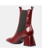 Bottines en Cuir marron - Talon 7 cm