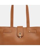 Cabas en Cuir en Cuir New Liam camel - 28x38x11 cm