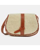 Sac Sedro Shearling Bicolore écru - 17x23x5 cm