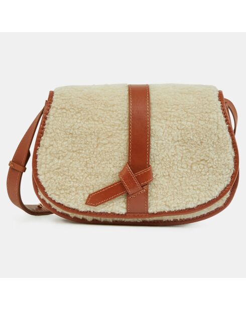 Sac Sedro Shearling Bicolore écru - 17x23x5 cm